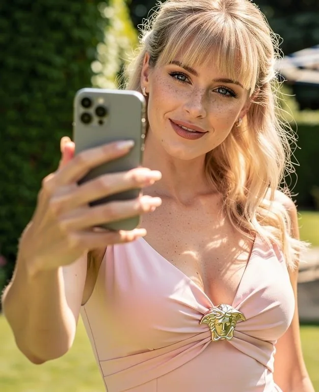 Blonde cam girl on video chat